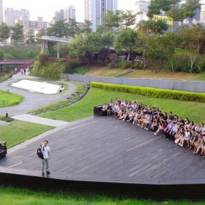 CUHK students at the Maple Garden, Taichung