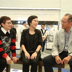 Ruth Poon (middle) with Ms. Doreen Lee, Vice Chairman and Executive Director of Wharf Real Estate Investment Company, and Prof. Sebastian Law