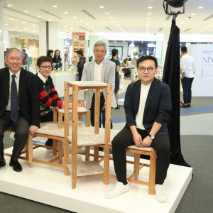 Kenneth Wong (far right), former School Director Prof. Nelson Chen (far left), Ms. Doreen Lee & Mr. Anthony Ng, Internship Selection Panel member