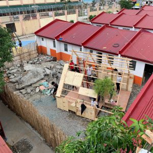 Constructing the Playhouse in rural Manila by Francesco Rossini and his students