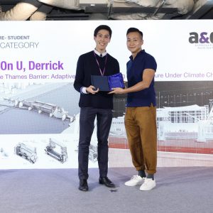 Derrick Leong at the A&D Trophy Awards 2018 ceremony