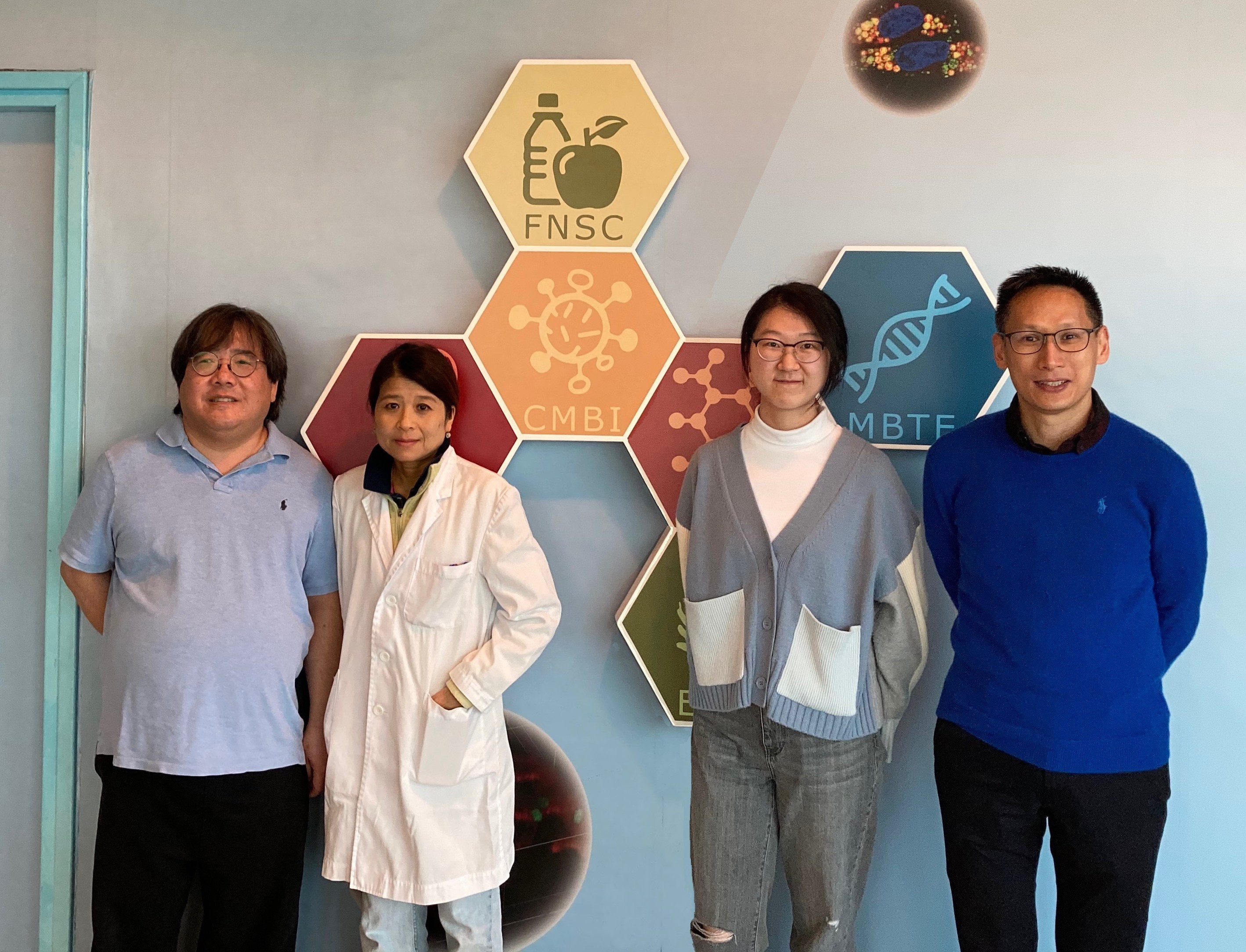 From left to right: Professor Michael K. Chan, Dr. Marianne Lee, Ms. Zhaohui Liang and Professor H. Y. Edwin Chan.