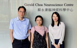 (From left) Professor Wing-Ho Yung, Dr Yi Li and Professor Ya Ke, School of Biomedical Sciences, Faculty of Medicine, CUHK