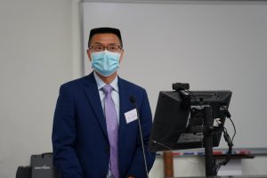 Professor Max Xiaobing TANG, Dean of the Faculty of Arts, CUHK delivers a speech at the award ceremony.