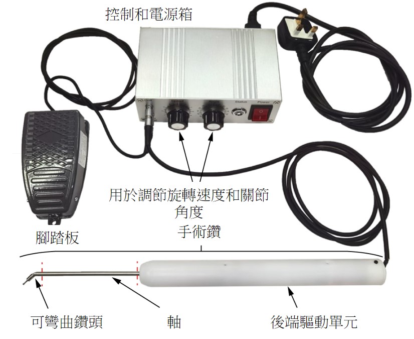 鑽頭直徑為4.5 mm的手持式鉸接式手術鑽系統