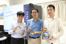 Hao XU (right) studies computational design of assembly blocks, together with Ka-Kei HU (left), under the supervision of Professor Chi-wing FU from the Department of Computer Science and Engineering at CUHK.