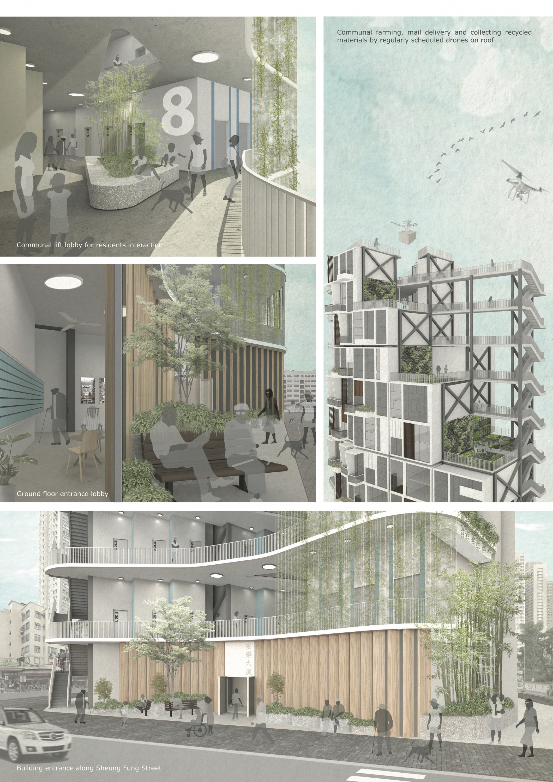 “An Assemble of Tailor-made Homes: First Affordable Housing Pilot Scheme in Tsz Wan Shan” proposal by Vince Yiu.