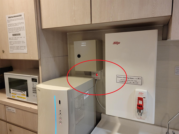 Installation of timer for water boiler