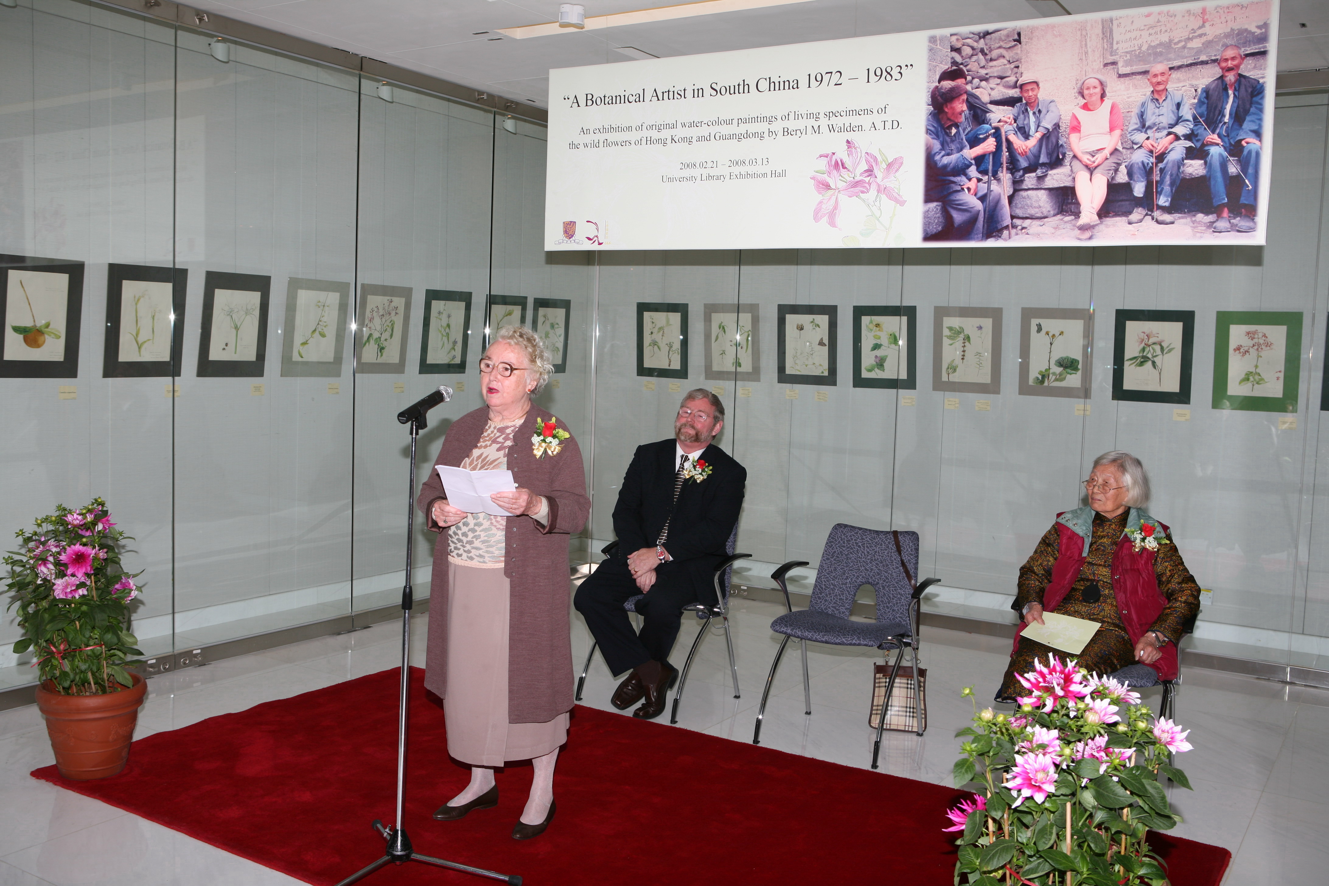 Mrs. Beryl Walden delivers an address at the ceremony.