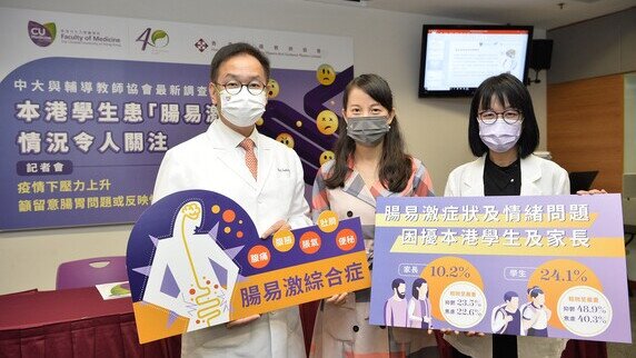 CUHK and Hong Kong Association of Careers Masters and Guidance Masters Survey Shows Concerns about Hong Kong Students Suffering from Irritable Bowel Syndrome