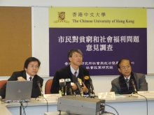 左起：
中大香港亚太研究所副所长王家英教授
中大社会工作学系教授王卓祺教授
中大香港亚太研究所荣誉研究员何永谦教授