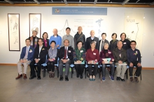 The ribbon cutting guests and donors at the opening ceremony.