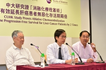 Mr. YEUNG (right) and Mr. WONG (left) both received Ablative Chemoembolization four years ago to kill the tumours in their livers. Both of them are in good conditions.