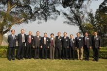 From left:
President Zhang Jie of Shanghai Jiao Tong University; 
President Yang Wei of Zhejiang University; 
Prof. Xu Zhihong, former President of Peking University; 
President Wang Shenghong of Fudan University; 
President Gu Binglin of Tsinghua University; 
Prof. Wu Qidi, Vice Minister of Education of the People’s Republic of China; 
Vice-Chancellor Lawrence J. Lau of CUHK; 
President Chen Jun of Nanjing University; 
President Zhou Qifeng of Peking University; 
President Zheng Nanning of Xi’an Jiaotong University; 
Vice-President Wong Yuk-shan of The Hong Kong University of Science and Technology; and
Vice-Chancellor Tsui Lap-chee of The University of Hong Kong