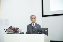 Professor Alvin Leung, Dean of Education of CUHK delivers a welcoming speech.