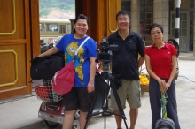 Director Kong King Chu (right) and her camera crew