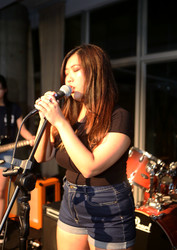 A Student Singing