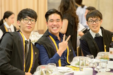 Students Enjoying Dinner