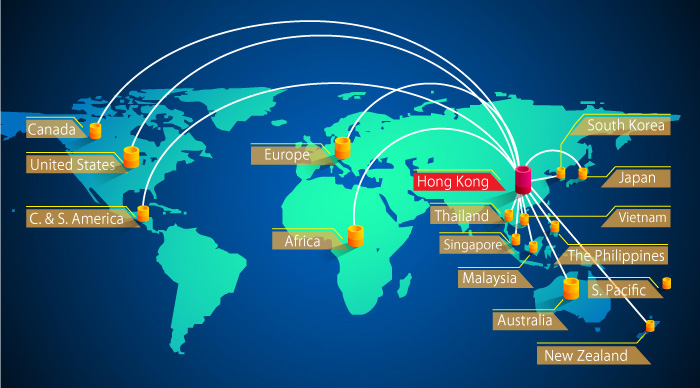 Repatriation routes of bones/remains of Chinese emigrants