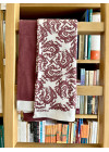 CUHK Press Pure Cotton Reversible Scarf (Burgundy & Pearl White / Lavender & Heather Grey)