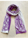 CUHK Press Pure Cotton Reversible Scarf (Burgundy & Pearl White / Lavender & Heather Grey)