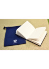 Hardcover Notebook with Navy Blue Canvas Drawstring Bag 硬皮筆記本連海軍藍索繩布袋