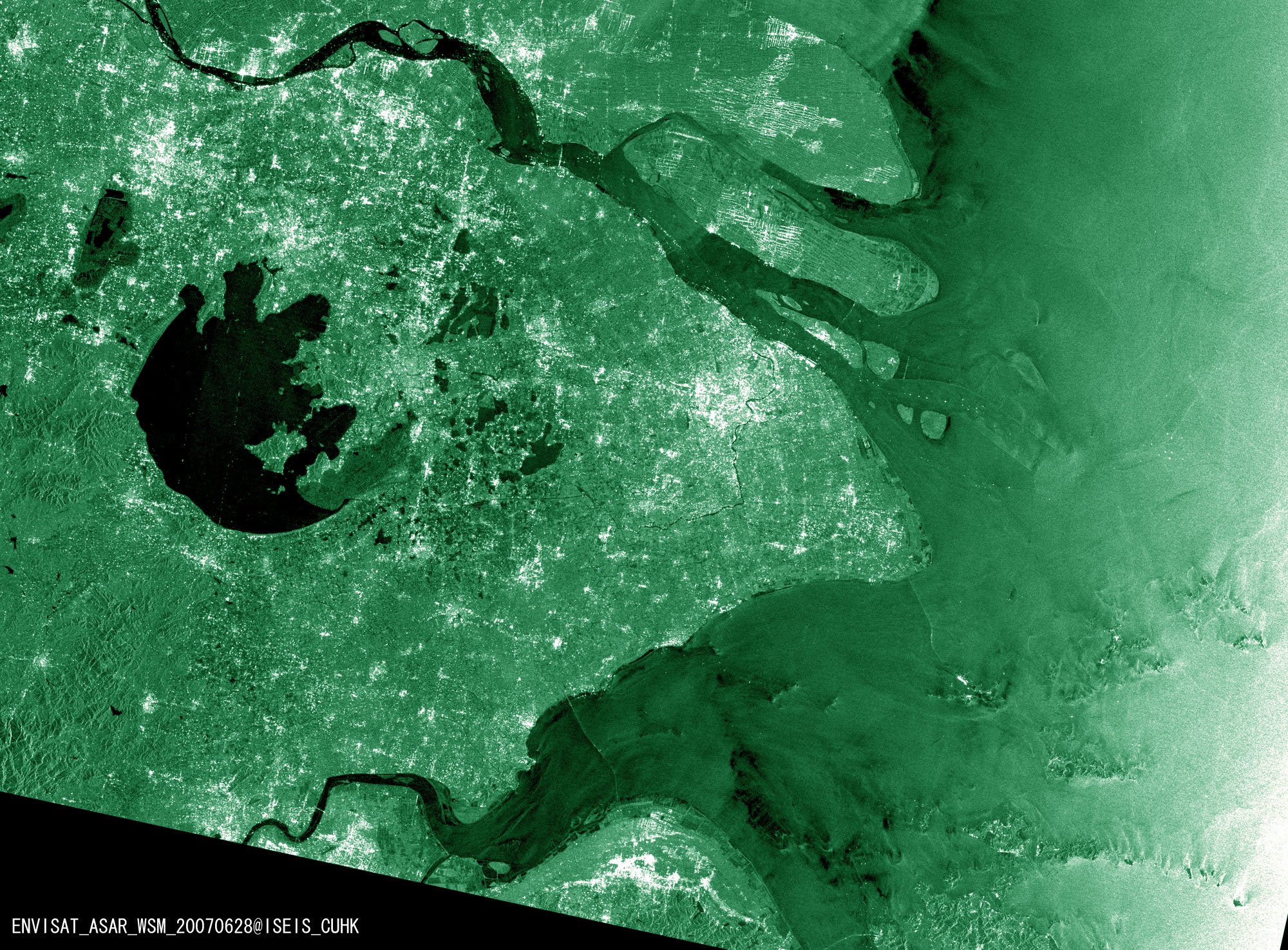 Shanghai and SuZhou satellite image