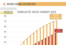 2019 District Council Elections saw a record-breaking voter turnout rate