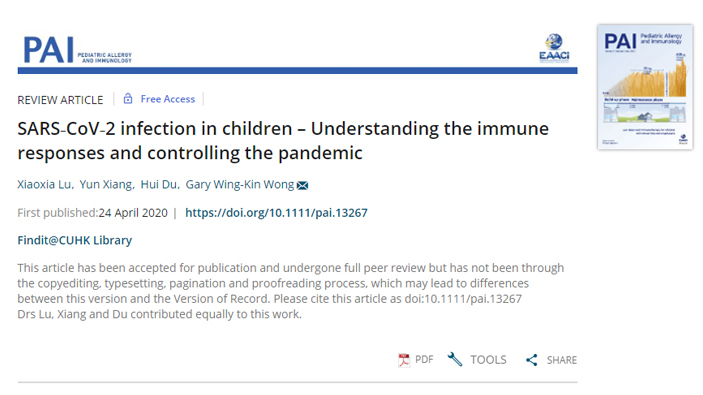 Pediatric Allergy and Immunology