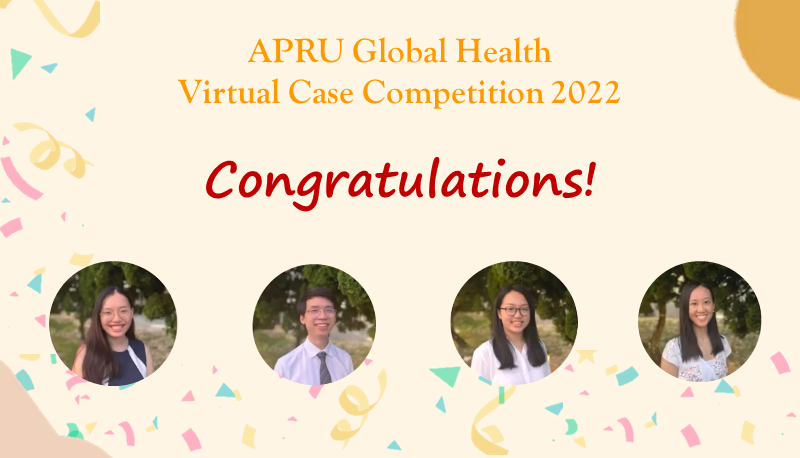 Team Bula! is one of the top three in the APRU Global Health Case Competition. 