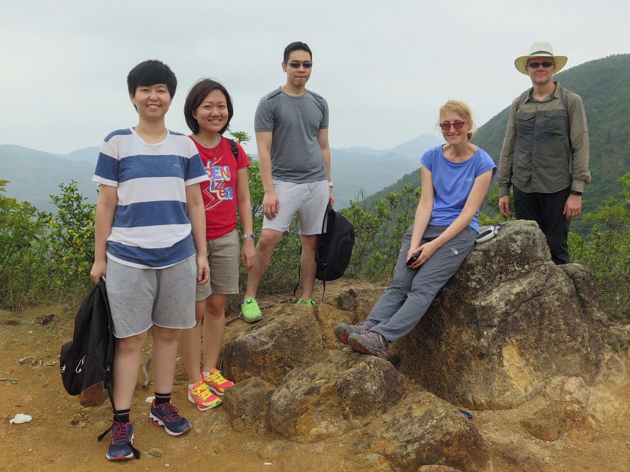 Professor Annett Schirmer - hiking with her lab team