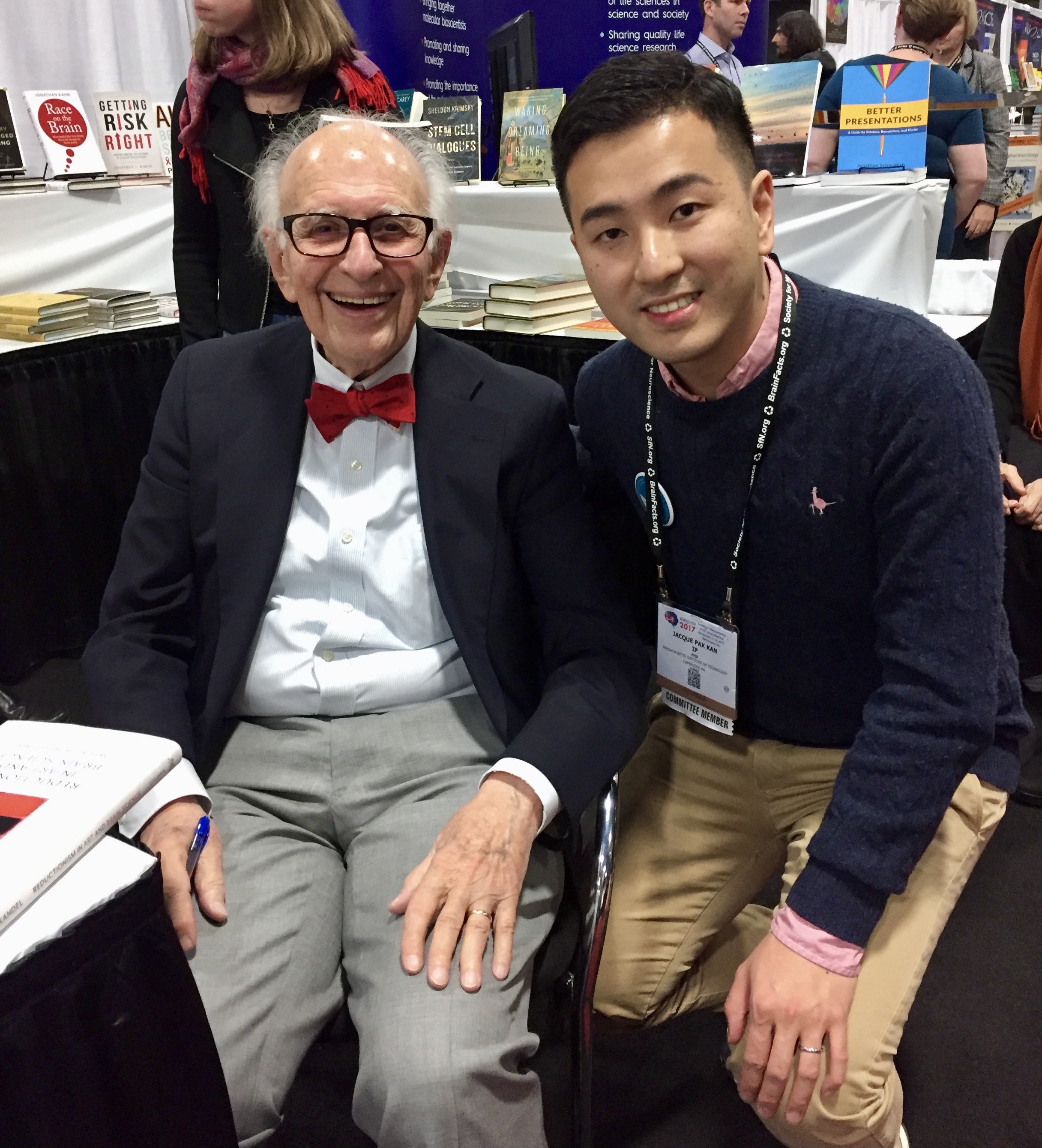 Prof Ip with Prof. Eric Kandel, Nobel Laureate and founder of the field of molecular neuroscience, at an annual neuroscience conference.