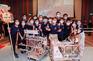 Most students in the team Sliver Strike first joined CUHK Robocon this year. They spent days and nights practising and adjusting the robots' settings before the competition.