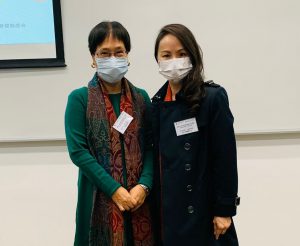 Professor MA Lai-chong, Department of Social Work, CUHK (left) and Ms Eileen CHAN, Chairperson, The Hong Kong Joint Council of Parents of the Mentally Handicapped