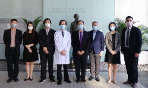 Program leaders (from left): Dr. Harry Qin, Dr. Tiffany So, Professor Philip Fu, Professor Simon Yu, Professor Pheng Ann Heng (Project Coordinator), Professor Anthony Ng, Professor Qi Dou, and Dr. Jeremy Teoh