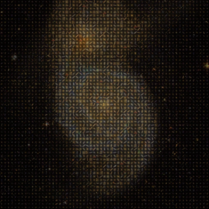 An image of the Whirlpool galaxy (M51); an iconic nearby galaxy, made using a Mosaic of images of one thousand galaxies, ten percent of the entire in the MaNGA sample. <br />
Image credit: Karen Masters and the SDSS collaboration