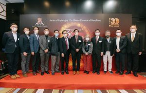 Prof. Martin D.F. WONG, Dean of the Faculty of Engineering, CUHK takes a group photo with guests.