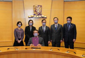 Professor Rocky S. Tuan, Vice-Chancellor and President of CUHK and the witnesses.