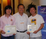 (From left) Miss Zhao Qing; Professor Lin Hui, Director, Institute of Space and Earth Information Science; and Mr. Wu Lei