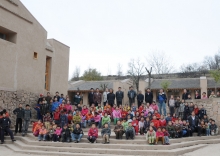 Prof. Edward Ng with the villagers and children