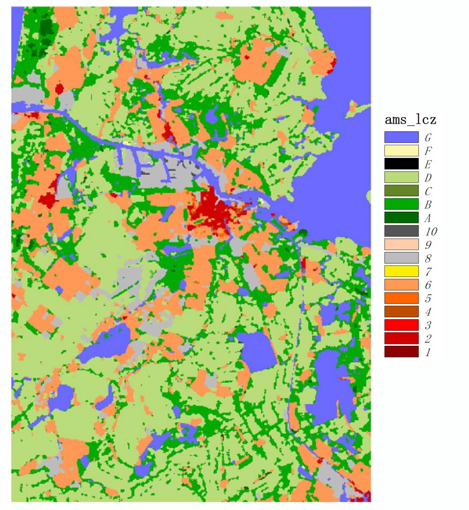 The local climate map for Amsterdam during the Contest.