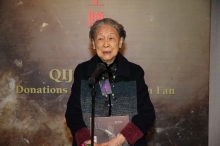 Ms. Wo-chun Fan delivers a speech.