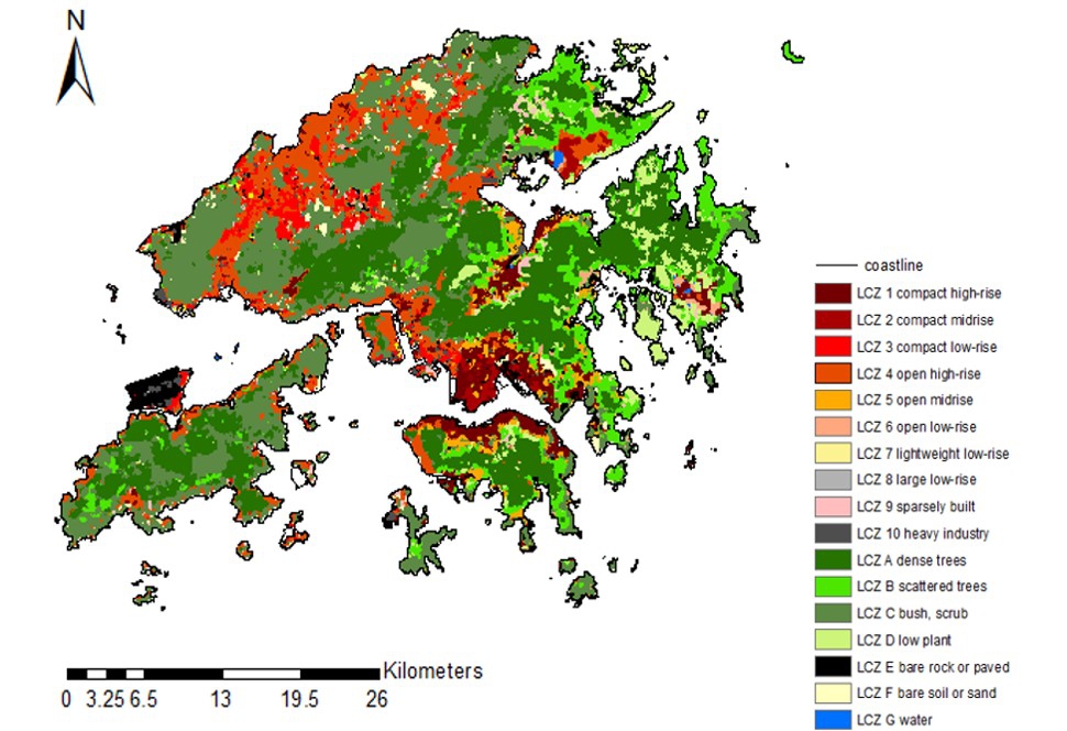 The WUDAPT map of Hong Kong