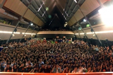 About 300 freshmen and members of Chung Chi College take part in the Orientation Night.