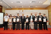 Vice-Chancellor's Exemplary Teaching Award Presentation Ceremony 2008 (from left):
Prof. Cheng Chung-yi, Department of Philosophy, Faculty of Arts
Prof. Jessica Y.Y. Kwong, Department of Marketing, Faculty of Business Administration
Prof. Cheng Pui-wan, Department of Educational Psychology, Faculty of Education
Prof. Charlie C.L. Wang, Department of Mechanical and Automation Engineering, Faculty of Engineering
Professor Lawrence J. Lau, Vice-Chancellor of CUHK
Prof. Swati Jhaveri, Faculty of Law 
Prof. Shekhar Madhukar Kumta, Department of Orthopaedics and Traumatology, Faculty of Medicine 
Prof. Leung Kwok-nam, Department of Biochemistry, Faculty of Science 
Prof. Patrick Wing-leung Leung, Department of Psychology, Faculty of Social Science 
Prof. Chow Po-chung, Department of Government and Public Administration