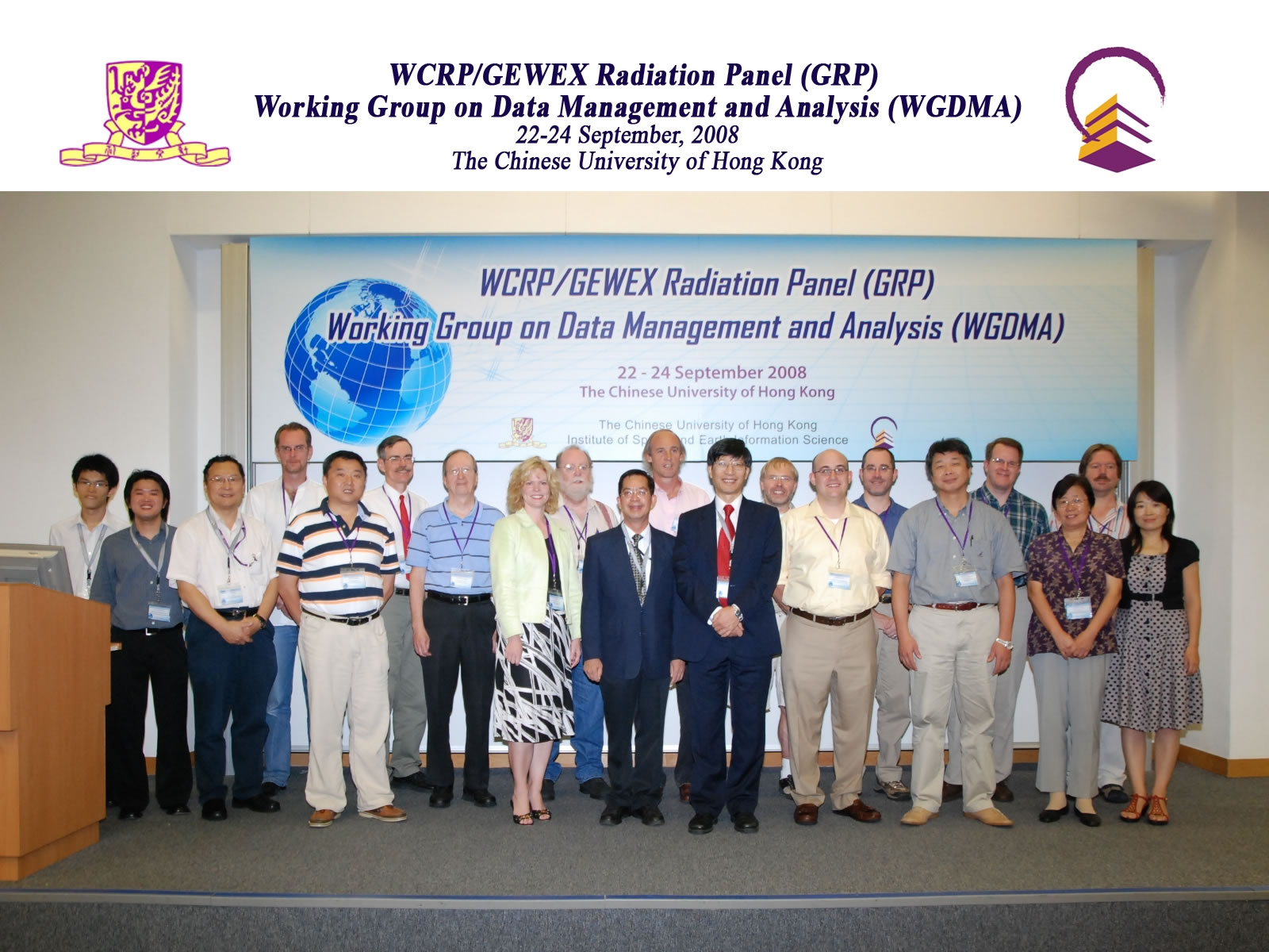 6th workshop of the GEWEX Radiation Panel (GRP) Working Group on Data Management and Analysis (WGDMA) held at CUHK