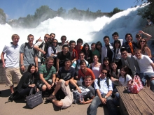 ACT 2008 participants having a great time at the magnificent Rheinfalls