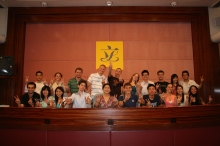 Students discuss various local social issues with LegCo member Hon Ms Emily Lau Wai-hing