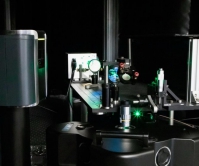 The experimental setup that measures the properties of quantum materials under extreme conditions.