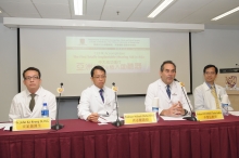 From left: Dr John Sung, Honorary Clinical Assistant Professor; Professor Michael Tong, Head of Academic Divisions; Professor Andrew Van Hasselt, Chairman; and Mr Terence Wong, Chief, Division of Audiology, and Adjunct Assistant Professor, Department of Otorhinolaryngology, Head and Neck Surgery, CUHK